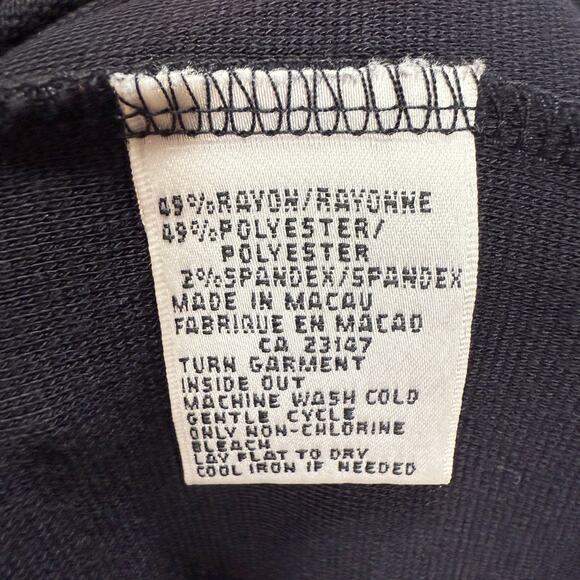 Vintage Talbots Long Sleeve Dress Size L Navy Blue Pleated Modest Button Front - Picture 6 of 7